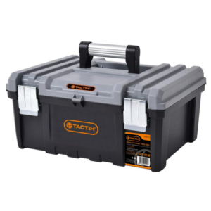 Caja Herramienta Plástico 17" X 13-1/8 X 8-1/4 con Mango Aluminio. TACTIX - Imagen 1