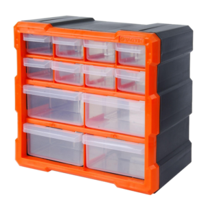 Organizador Plástico 12 Gavetas 10-5/8 X 6-1/4 X 10-1/2. TACTIX - Imagen 1