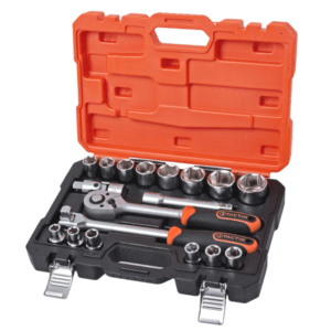 Socket MM Juego Corto Caja P-1/2 10 > 32MM 6PT 18 Piezas. TACTIX - Imagen 1