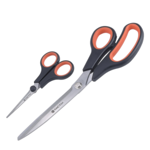 Tijera Juego 5-1/2 & 10-3/4 Acero Inoxidable con Mango Bimaterial. TACTIX