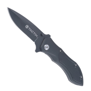 Cuchillo Acero Inoxidable 8" Plegable con Mango Aluminio Color Negro. TACTIX - Imagen 1