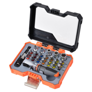 Ratchet P-1/4 Mini Pro con Puntas S2 y Socket con Juego de 28 Piezas. TACTIX - Imagen 1