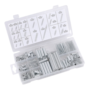 Kit Resorte Compr y Extensión 200 Piezas Caja Plástica. TACTIX