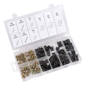 Kit Tuerca Lata Tipo "U" Tornillo 170 Piezas Caja Plástica. TACTIX
