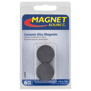 Imán Redondo 1" Paquete de 6 Unidades. MASTER MAGNETICS, INC - Imagen 1