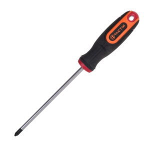 Destornillador Phillips #2 X 5" Redondo con Mango Bimaterial. TACTIX - Imagen 1