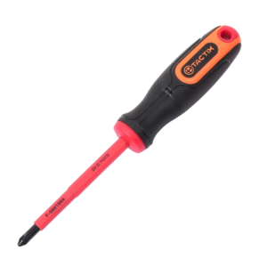 Destornillador Phillips #2 X 4" Redondo Insulado 1,000 Voltaje con Mango Bimaterial. TACTIX - Imagen 1