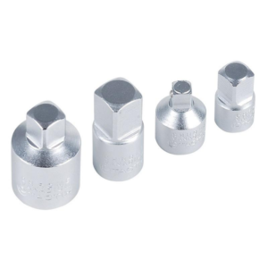 Adaptador Socket con Juego de 4 Piezas P-1/4 P-3/8 P-1/2. TACTIX