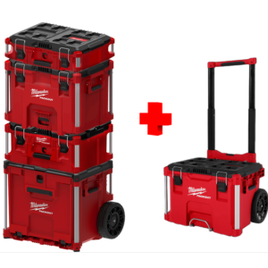 COMBO - MILWAUKEE - Packout con 4 Piezas más 1 Caja Movil