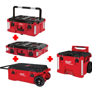 COMBO - MILWAUKEE - Packout con 3 Piezas más 1 Caja Movil