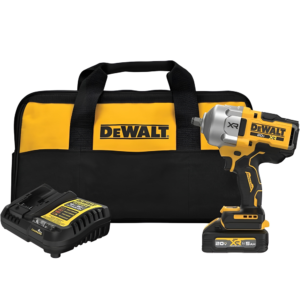 Llave de Impacto de 1/2 Inalámbrico 20V Max XR 0-1,890 Golpes por Minuto Brushless 1,900 Pie/Lbs con 1 Batería de 5.0 Amperios con Bolso. DEWALT