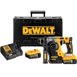 Rotomartillo 1" SDS Plus Inalámbrico 20V Max XR 2F 2.1J de 0-4,600 Golpes por Minuto 0-1,500 Revoluciones por Minuto Brushless con 2 Batería de 5.0 Amperios. DEWALT