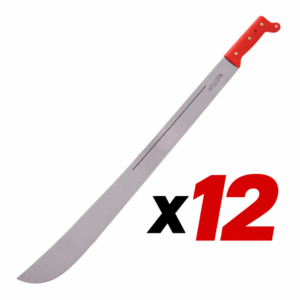 Docena de Machetes con Mango color Rojo / Negro de 28" Super Confort. BELLOTA