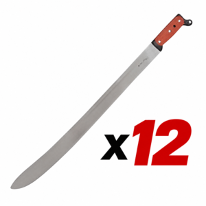 Docena de Machetes, con Mango Color Rojo / Negro de 28" Super Confort. BELLOTA