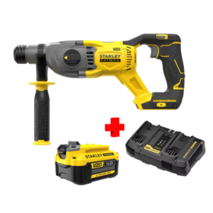 COMBO - STANLEY - Rotomartillo de7/8 SDS Plus más Cargador Doble y Batería de 4 Amperios