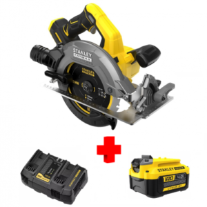 COMBO - STANLEY - Sierra Circular de 7-1/4 más Cargador Doble y Batería de 4 Amperios