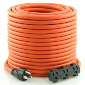 Extensión Eléctrica Naranja 10/3 AWG X 100' Pro SJTW 3 Salidas. CENTURY WIRE & CABLE