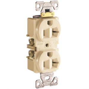 Tomacorriente Doble 20A/125V Comercial Ivory. COOPER WIRING