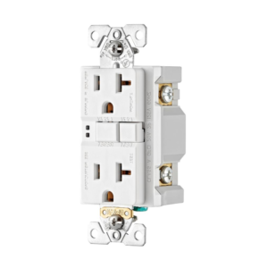 Tomacorriente Doble 20A/125V GFCI Resistente al Agua Blanco. COOPER WIRING