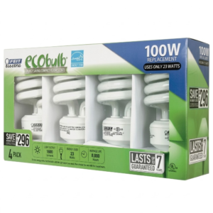 Bombillo Bajo Consumo 23W Esp 100W 2,700K E27 Paquete 4. FEIT ELECTRIC - Imagen 1