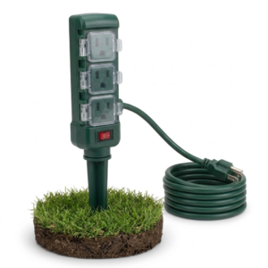 Estaca Suministro Eléctrico Extensión 3 Salidas 6'. POWERZONE - Imagen 1